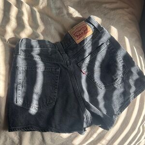 Levi's Black Denim High-Rise Women's Shorts